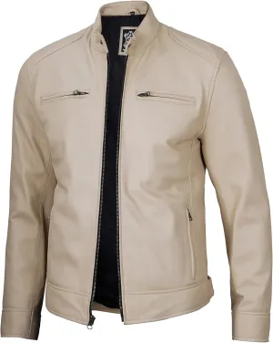 Blingsoul Leather Jackets For Men - Real Lambskin Motorcycle Style Mens Leather Jacket