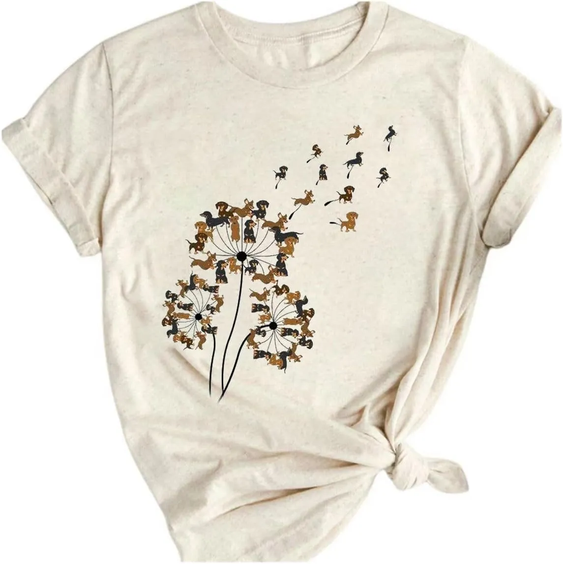 Dandelion Shirts for Women Teen Girls Cute Sunflower Wildflower Flower Lovers Graphic Tees Tops