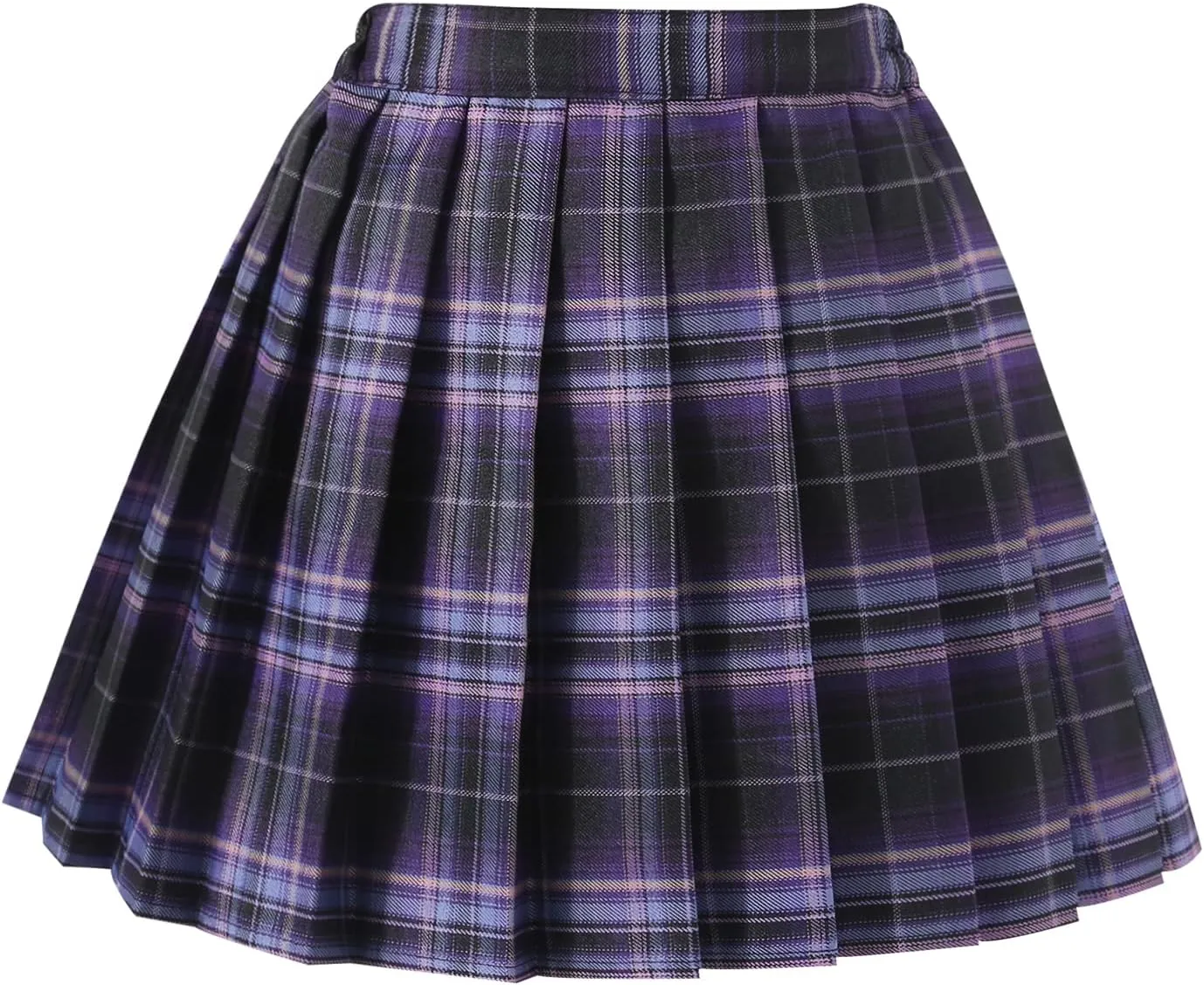Girls' Pleated Plaid Mini Skirt with Shorts Girl Uniform School Tennis Skater Skirts Skort 2T-14Y
