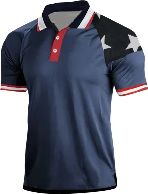 Men's Polo Shirts Shirts Short Sleeve Performance Patriotic Shirt Funny Shirt White Polo T Shirt Mens Polo Shirts