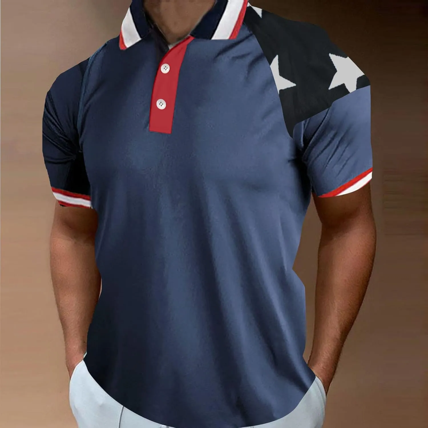 Men's Polo Shirts Shirts Short Sleeve Performance Patriotic Shirt Funny Shirt White Polo T Shirt Mens Polo Shirts