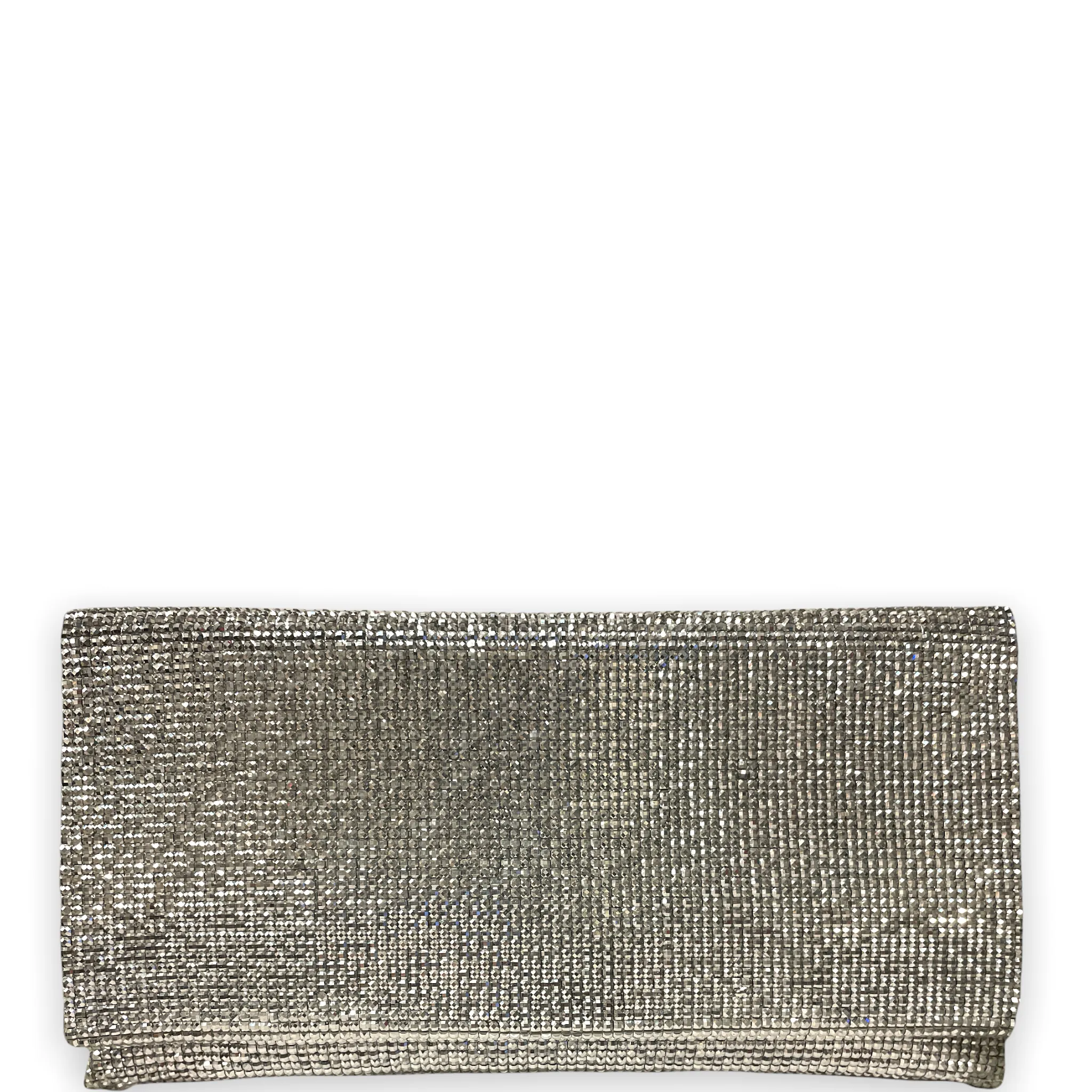 Rhinestone Flap Clutch