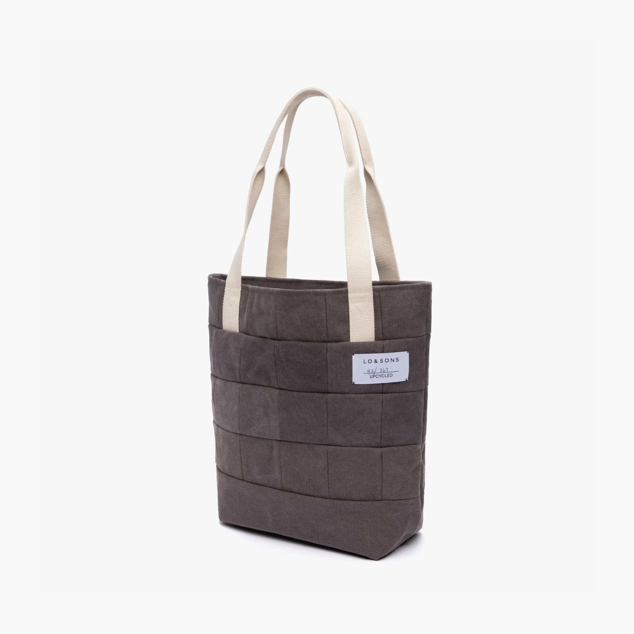 Rockwood Upcycled Patchwork Tote - Canvas - Thistle / Grey