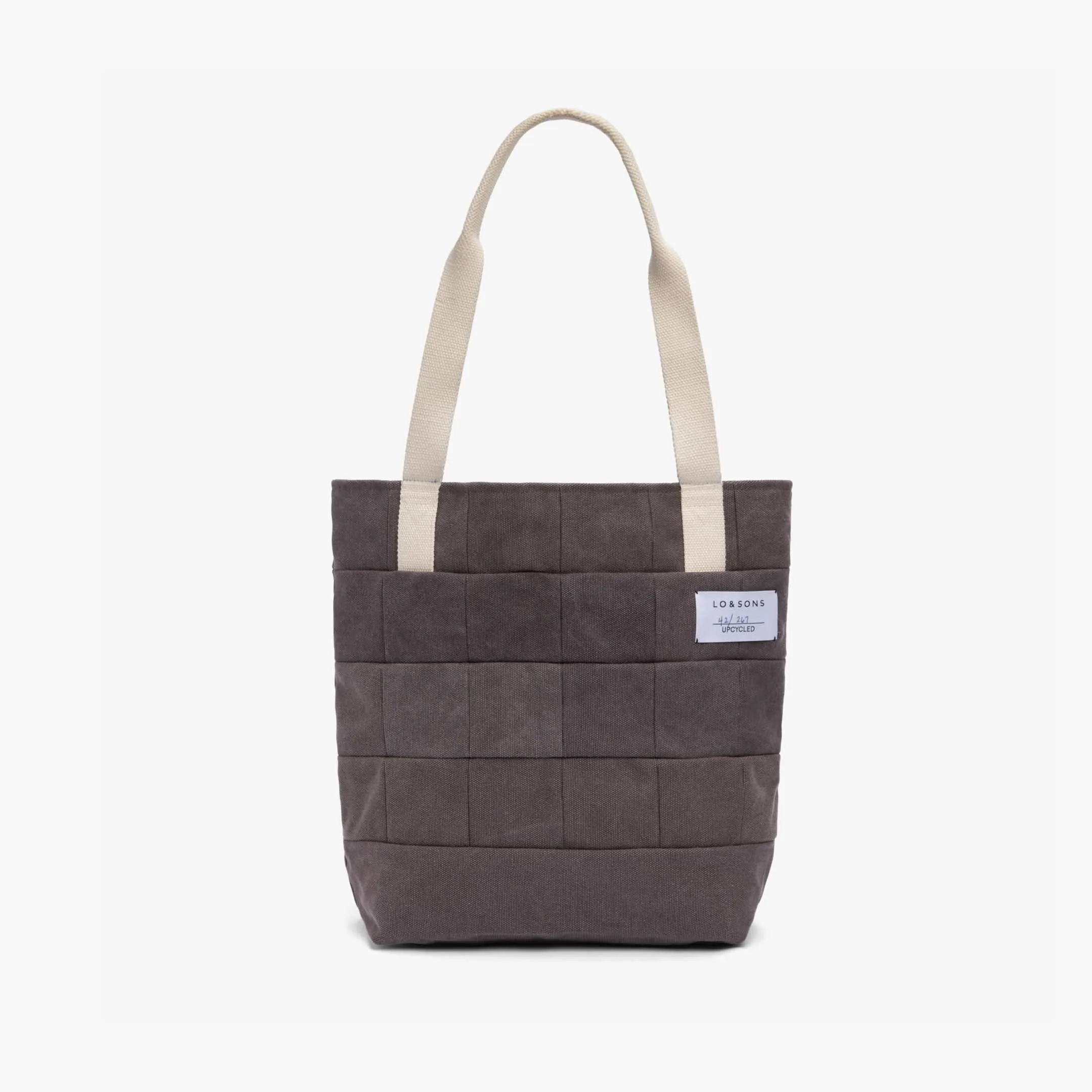 Rockwood Upcycled Patchwork Tote - Canvas - Thistle / Grey