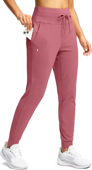 Soothfeel Womens Joggers with Zipper Pockets High Waisted Sweatpants Athletic Leggings Pants for Workout Running Yoga