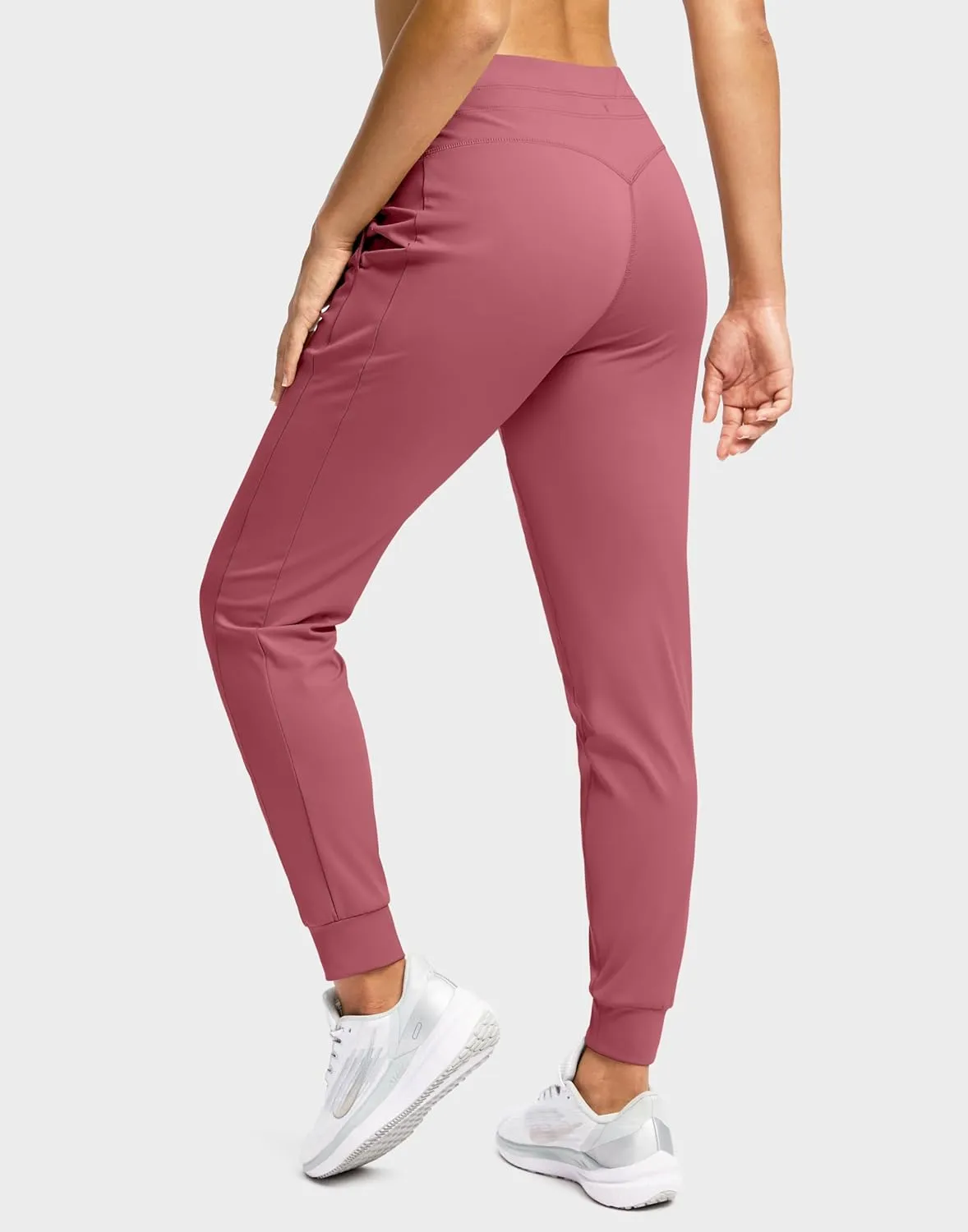 Soothfeel Womens Joggers with Zipper Pockets High Waisted Sweatpants Athletic Leggings Pants for Workout Running Yoga