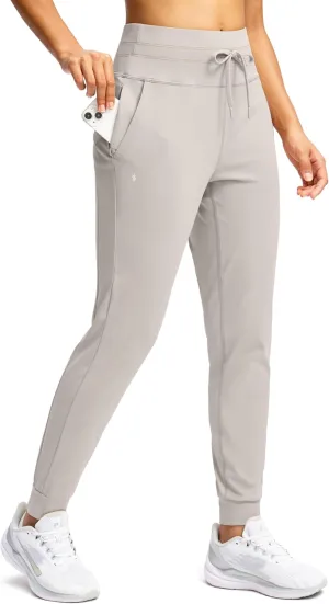 Soothfeel Womens Joggers with Zipper Pockets High Waisted Sweatpants Athletic Leggings Pants for Workout Running Yoga