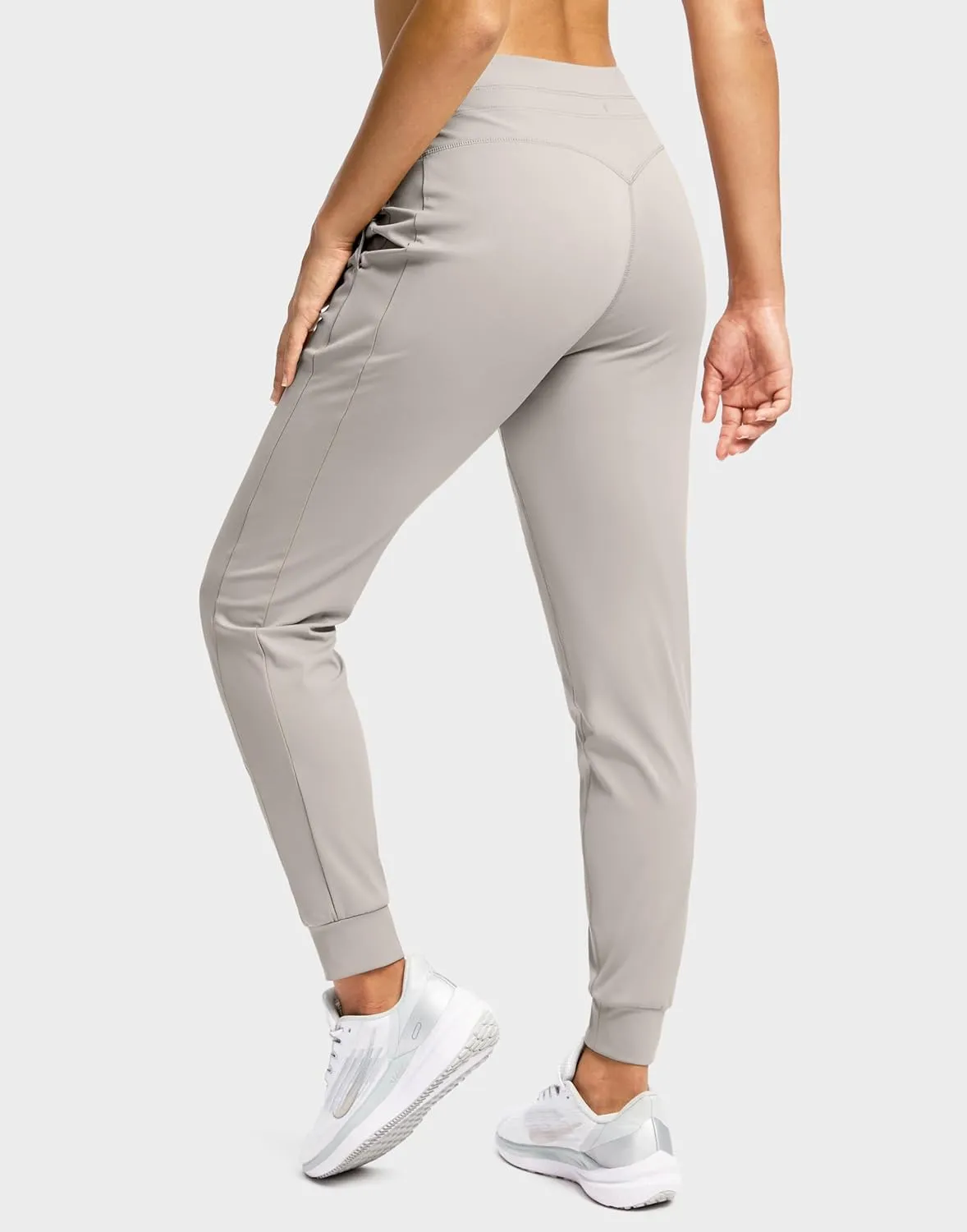 Soothfeel Womens Joggers with Zipper Pockets High Waisted Sweatpants Athletic Leggings Pants for Workout Running Yoga