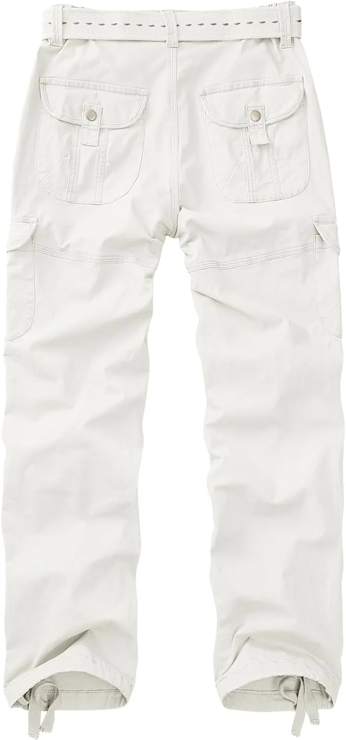 Women's Cargo Pants Casual Y2K Streetwear Cotton Summer Travel Work Hiking Pants with 7 Pockets Combat Tactical